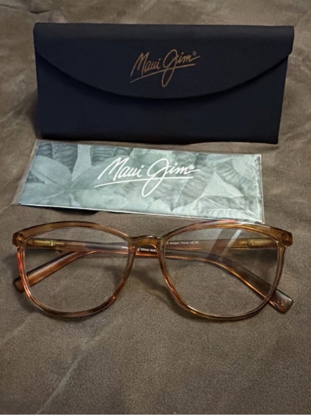 Maui Jim Tortoiseshell Brown Round Optical Glasses